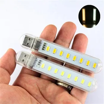 1/2TK 8 LED Mini Kaasaskantav USB Lamp Lugemise Öö Valguses DC 5V Telkimine USB-Valgustus PC, Sülearvuti, Mobiiltelefoni Toide Pank Vidin