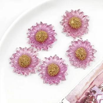 10 TK 35mm Mood Magus Vaik Roosa Lilla Chrysanthemum DIY Kõrvarõngad Aksessuaarid Ehted Tegemine