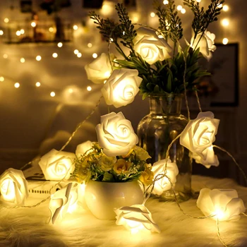 10LEDs/20LEDs/40LEDs Roosi Lille String LED Tuled Haldjas Light Christmas Pulmad Valentine emadepäeva kodu Kaunistamiseks Lamp