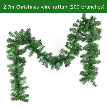 2.7 m Jõulupuu männiokkaid Rotangist Jõulud Vanik Dekoratsioon Roheline Taim Kodus Kamin Pulmad, Puhkus Pool Decor