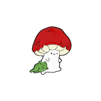 2TK Loov uus mini punane seene sõle Sulamist värvi armas konn smiley seene sõle Kauboi pääsme Tarvikud emailiga pin-koodi