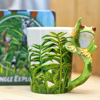 300ml Keraamilised Kruusid 3D Cartoon Cup ühelt poolt Koostatud Loomade Kohvi Kruus Kingitus Kohvi Tassi Armas Cup