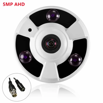 5MP Fisheye AHD Video Valve Kaamera Sise-3tk Array IR Led lamp Kõrge Resolutsiooniga 5.0 Megapiksline Turvalisuse Kaamera OSD Kaabel