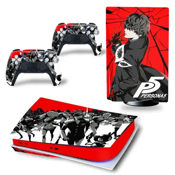 Anime Persona5 MÄNG PS5 Disk väljaanne decal naha kleebise jaoks PS5 Konsooli ja kaks Kontrollerid Vinüül kleebised