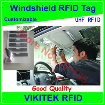 auto esiklaas UHF RFID tag kohandatav liim 860-960MHZ Higgs3 EPC C1G2 ISO18000-6C saab kasutada RFID ja märgistus