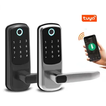 Biomeetriline Sõrmejälje Ukse Lukk Tuya Wifi Smart Deadbolt Ukse Lukustus Digitaalne RFID-Võtmeta avamis-ja Elektroonilise Home Office ' i Kanne Ukse Lukk