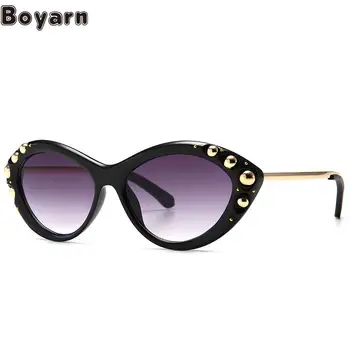 Boyarn Oculos UV400 Tooni Pop Neet Cat Eye Päikeseprillid, Tänav, Fotograafia, Ins Tooni Mudel