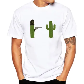 Cactus Naljakas Mehed Krae T-Särk Basic Casual T-särk, Meeste Lühikesed Varrukad Tshirt Mehed Naljakas Tumblr Graafiline Elastne Tee Särk