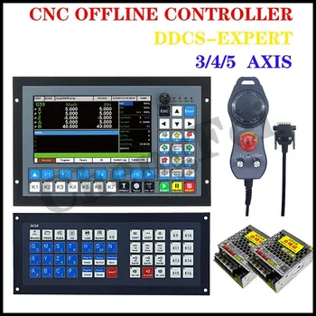 CNC offline töötleja DDCS EKSPERT 3/4/5Axis 1MHz G ATC-kood graveerimine ja freespink+laiendatud klaviatuur asendada ddcsv3.1
