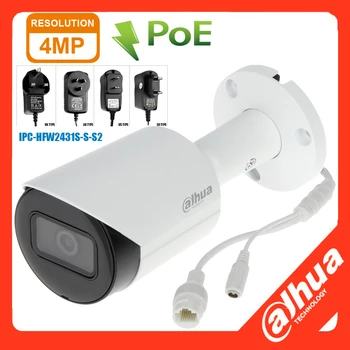 Dahua IP Kaamera 4MP Bullet PoE IPC-HFW2431S-S-S2 IR 30M Ehitada-SD-Kaardi Pesa Starlight RVT CCTV Turvalisus liikumistuvastus IP67