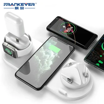 FrankEver 9V-2A Qi Juhtmevaba Laadija IPhone 12 6 1 Kiire Laadimise Dock USB-Jaama Apple Vaadata Laadija Telefoni Tarvikud