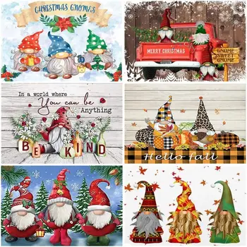 GATYZTORY Õli Värvimine Poolt Numbrid Cartoon Santa Claus Diy Pilte Number Komplektid Joonis Lõuendil Handpainted Kingitus Koju Deco