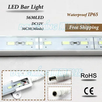 IP65 veekindel LED riba hele 50cm 36leds 5630 smd 12V Alumiiniumist U-Profiili led raske luces kerge ehete presentatsioon