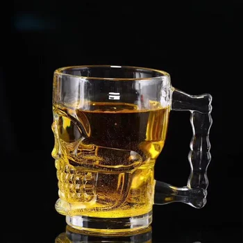 Klaas kolju käepide klaas õlle klaas 520ml pint klaas baar öö määrata veini klaas