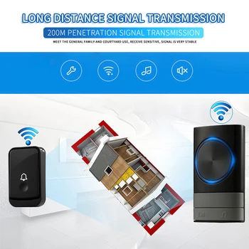 Kõrge Kvaliteediga Traadita Uksekell Kellamäng Reguleeritav Helitugevus Smart Muusika Doorbells Väljas Mini Video Intercom