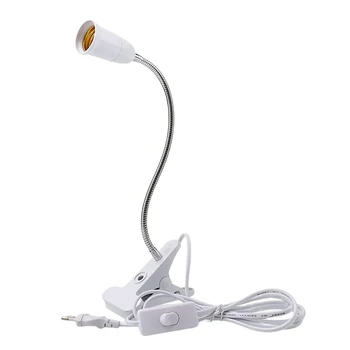 Lamp Omanik Clip E27 Sokkel LED Klamber Valgus Kaabli Pesa toitekaabel,360 Kraadi Paindlik Lamp Omanik Klamber,EU Pistik