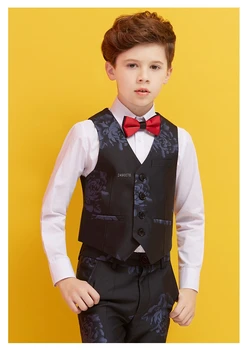 Lapsed Särk+Vest+Püksid+Lips 4tk Riiete Komplekt Poistele Pulm SuiGentleman Laste Päev Kooli Koori Tulemuslikkuse Kostüüm