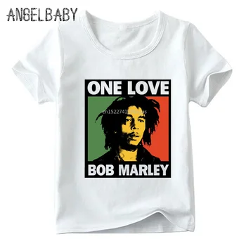 Laste Jamaica Laulja Bob Marley Reggae Rastafari Prindi Naljakas T-särk Lapsed Suvel Tops Poiste ja Tüdrukute Valge T-särk,HKP4118