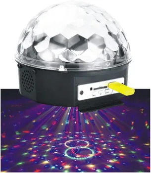 LED Mini MP3-Crystal Ball RGB ETAPP, POOL, KLUBI STUDIO BAAR TEATER CYCLORAMA PROGNOOSID ILUMINACION PULM VALGUSTUS