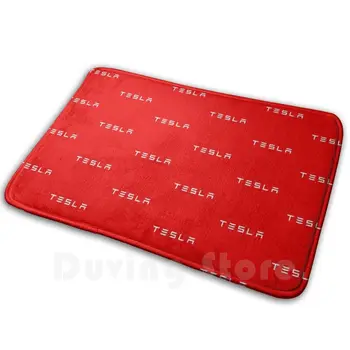 Lihtne Tesla Valge Punane Fan Art Logo Vaip Vaip Vaip Padi Pehme, Mittelibiseva Burningrabbit Elon Musk Cybertruck Cyber