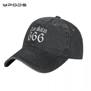MEESKOND SAATAN 666 Vintage Baseball Cap Pestav Puuvillane Reguleeritav ühise Põllumajanduspoliitika Mütsid Meestele