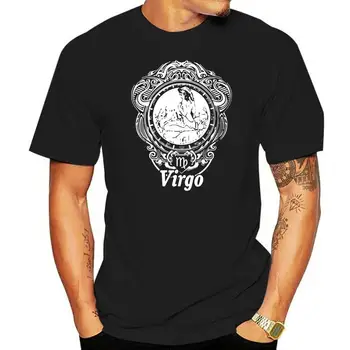 Meeste tshirt Lühikesed varrukad Virgo Astroloogia, Horoskoop Sodiaak Seeria 1 T-Särk O kaela Naiste t-särk
