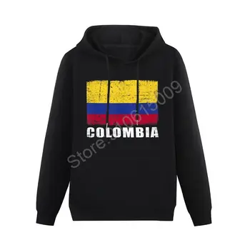 Mehed Naiste Hupparit Kolumbia Lipu Colombia Riigi Kaardi Topp Pullover Paks Hip-Hop Kapuutsiga Dressipluus Puuvillane Unisex