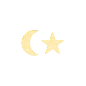 Moe Romantiline Väike Howllow Star Moon Ilusad Kõrvarõngad Naistele Poole Ehted Pulm Paar Sõbranna Kingitus