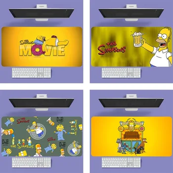 Simpsonid Mouse Pad Sünnipäeva Kingitus Suured HD Prindi Arvuti Gamer Hiir Matt Serv Mousepad Poiss Faovr Klaviatuuri PC Hiired Matt