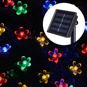 Solar LED Valgus Väljas Festoon Lamp Aed Haldjas Valgus String LED Lill Veekindel Jõulud Vanik Õue Kaunistamiseks