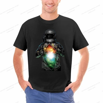 Space Astronaut T-Särk Meeste Mood T-särk Puuvillane Tshirt Suvel Meeste Must T-särk Poiss Tee Liiga Galaxy Print Top Tee Naljakas