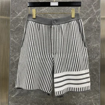 Suvel lühikesed Püksid Naiste Vertikaalne Triibulised Puuvillased Püksid Mood Brändi Meeste Lühikest Põlve Püksid Pikkus Beach Juhatuse korea Pükste