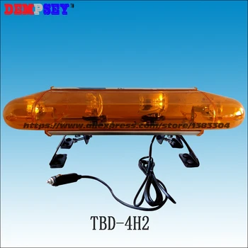 TBD-4H2 ,Rotator Mini Lightbar, 0,6 M Pikkus Rotator Halogeenlamp Lightbar,DC12/24V Kollane Hoiatus tuled veoauto -, Magnet-installida