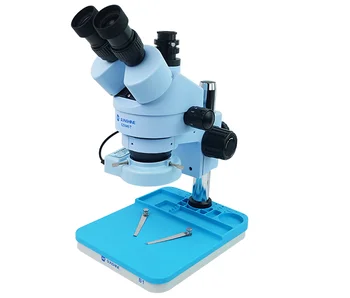 Trinocular HD Stereo Mikroskoop LED Valgus Mobiiltelefonide Remont, mille Töötav Pad Elektroonilise Mikroskoobi Emaplaadi