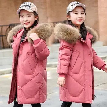 Tüdrukute puuvillased riided mantel 2022 Talvel new korea versioon lapsed Tiheneb Palus kaua Alla puuvill Laste kapuutsiga puuvillane kampsun