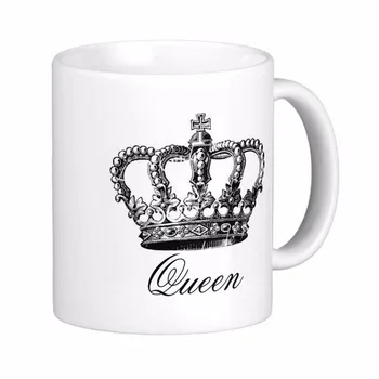 Vintage Damast Crown Fashion Queen Valge kohvitass Tee Kruus Kohandada Kingitus LVSURE Keraamiline Kruus Reisi kohvitass